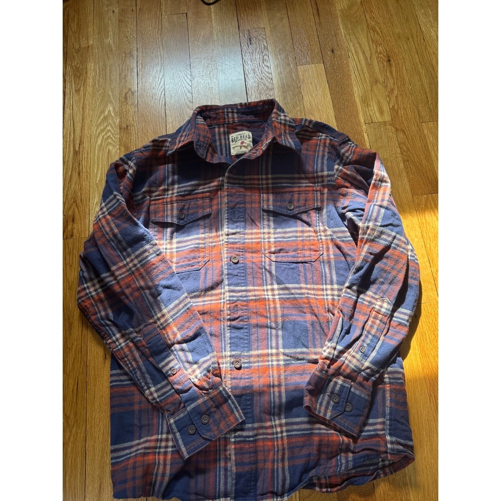 Red Head mens flannel button down shirt